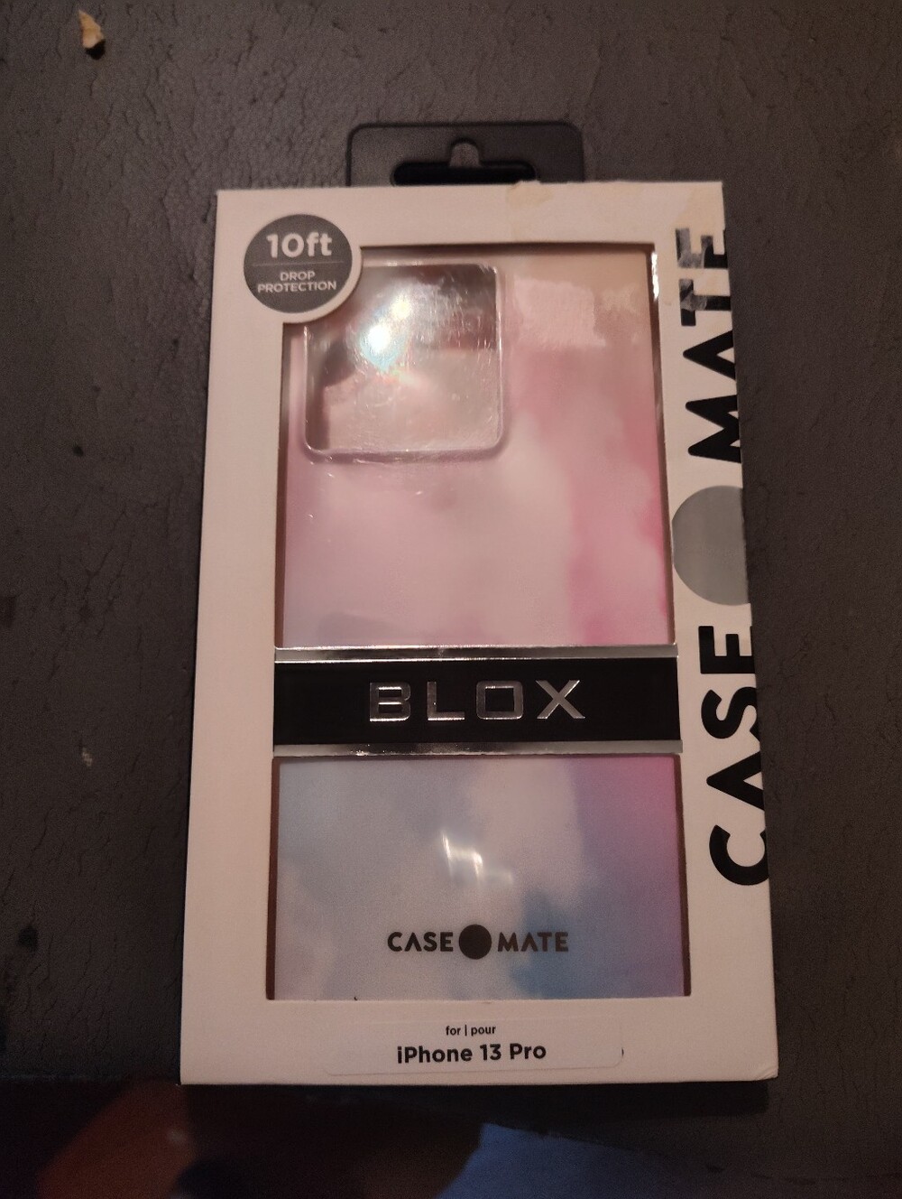 case-mate Blox Marble Pink and Light Blue iPhone 13 Pro Case